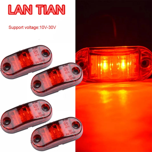 10 PCS 10-30V Car Truck Trailer Piranha LED Side Marker Blinker Lights Bulb, Red Light by buy2fix
