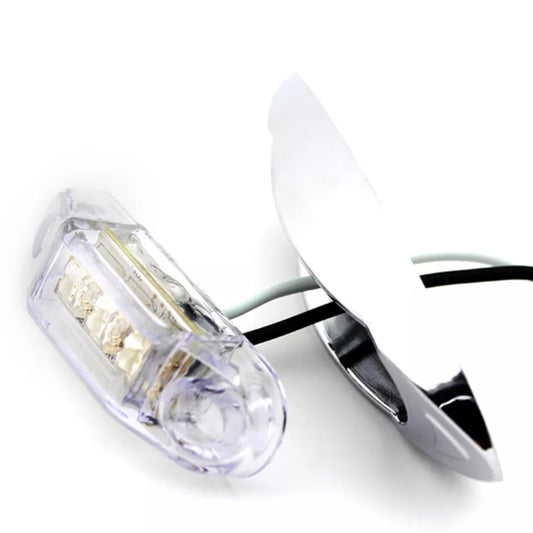 10 PCS DC 10-30V Car Truck Trailer Piranha 3-LED Side Marker Indicator Lights Bulb Lamp, Light Color: White by buy2fix