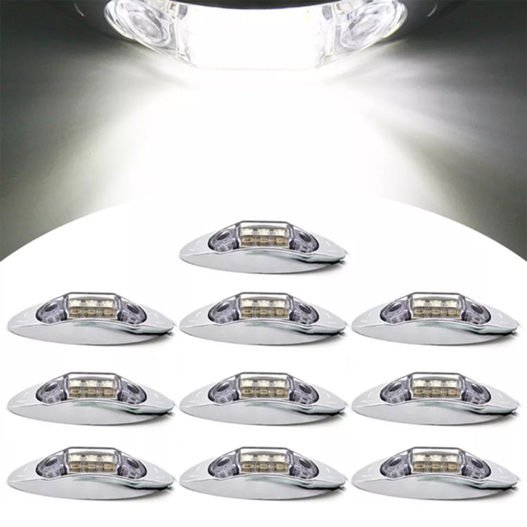 10 PCS DC 10-30V Car Truck Trailer Piranha 3-LED Side Marker Indicator Lights Bulb Lamp, Light Color: White by buy2fix