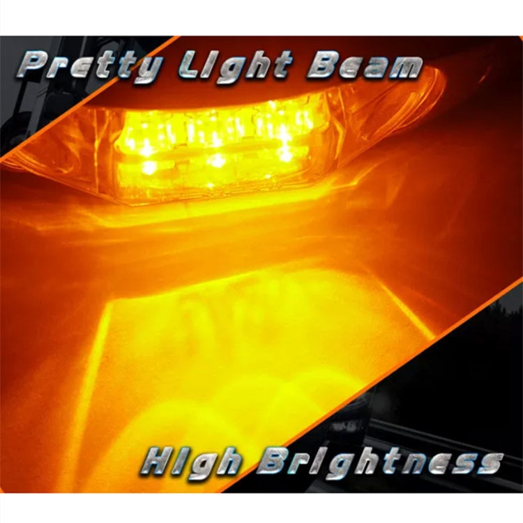 10 PCS DC 10-30V Car Truck Trailer Piranha 3-LED Side Marker Indicator Lights Bulb Lamp, Light Color: Yellow by buy2fix