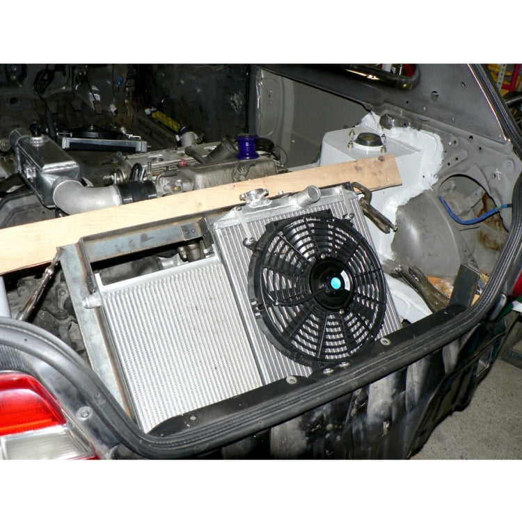 12V 80W 12 inch Car Cooling Fan High-power Modified Tank Fan Cooling Fan Powerful Auto Fan Mini Air Conditioner for Car(Black) by buy2fix