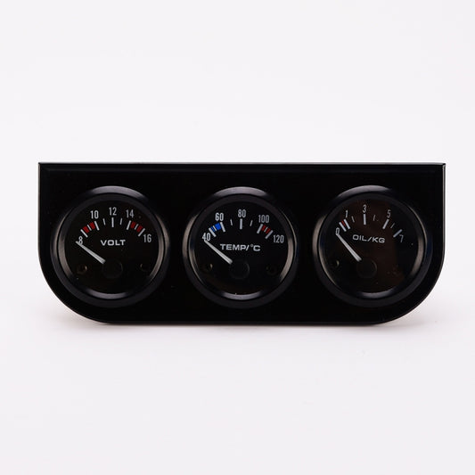 52mm 3 in 1 Auto Gauge Car Meter Voltmeter + Water Temp Gauge + Oil press Gauge by buy2fix