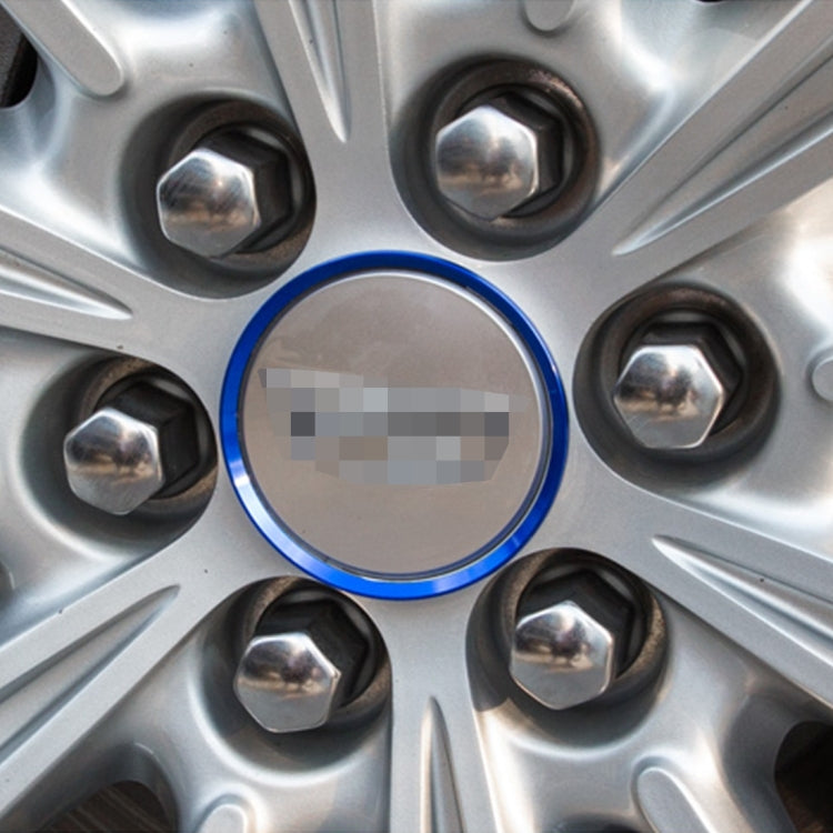 4 PCS Car Aluminum Wheel Hub Deroration Ring For Cadillac(Blue) by buy2fix