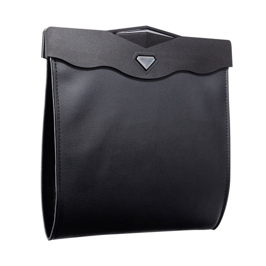 Car Multifunctional LED Design Hanging Folding Garbage Bin Storage Box (Black) by buy2fix