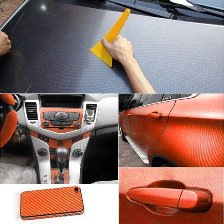 Car Decorative 3D Carbon Fiber PVC Sticker, Size: 152cm x 50cm(Orange) by buy2fix