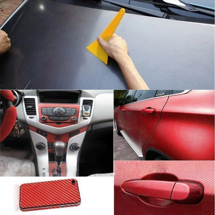 Car Decorative 3D Carbon Fiber PVC Sticker, Size: 152cm x 50cm(Wind Red) by buy2fix
