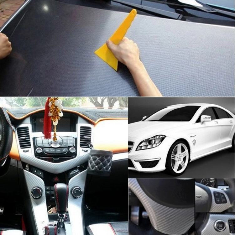 Car Decorative 3D Carbon Fiber PVC Sticker, Size: 152cm x 50cm(White) by buy2fix