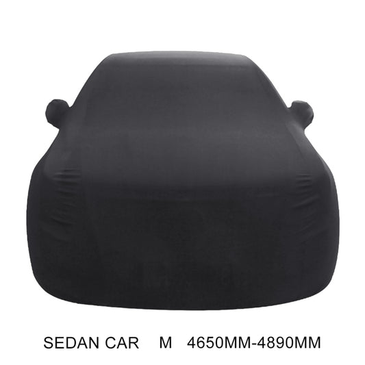 Anti-Dust Anti-UV Heat-insulating Elastic Force Cotton Car Cover for Sedan Car, Size: M, 4.65m~4.89m (Black) by buy2fix
