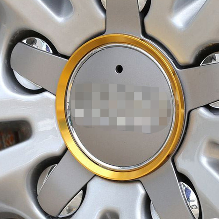 4 PCS Car Aluminum Wheel Hub Deroration Ring For Audi(Gold) by buy2fix