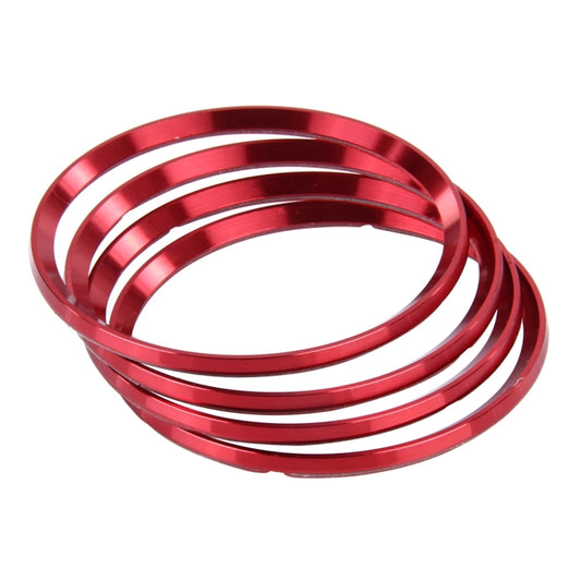 4 PCS Car Aluminum Wheel Hub Deroration Ring For Audi(Red) by buy2fix