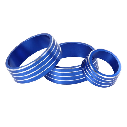 3 PCS Car Aluminum Air Conditioner Knob Case For Honda(Blue) by buy2fix