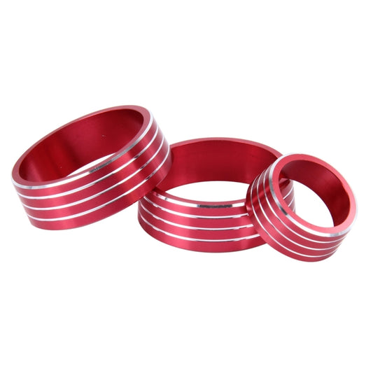 3 PCS Car Aluminum Air Conditioner Knob Case For Honda(Red) by buy2fix
