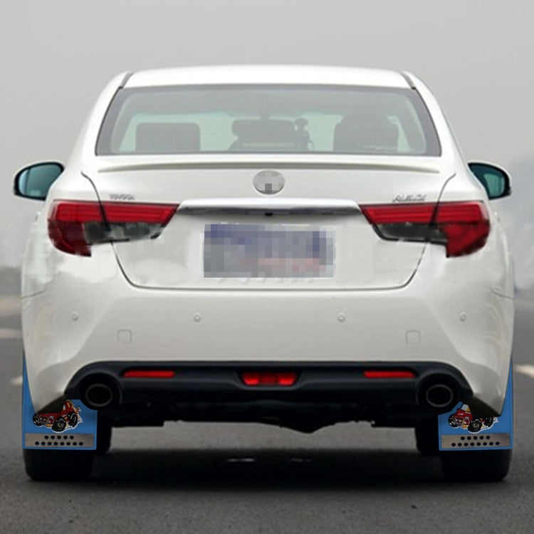 2 PCS WS-003 Premium Heavy Duty Molded Splash Mud Flaps Auto Front and Rear Guards, Small Size, Random Pattern Delivery(Blue) by buy2fix