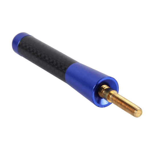 Carbon Fiber Aluminum Short Antenna Polished Universal Screws Base(Medium Size) (Blue) by buy2fix