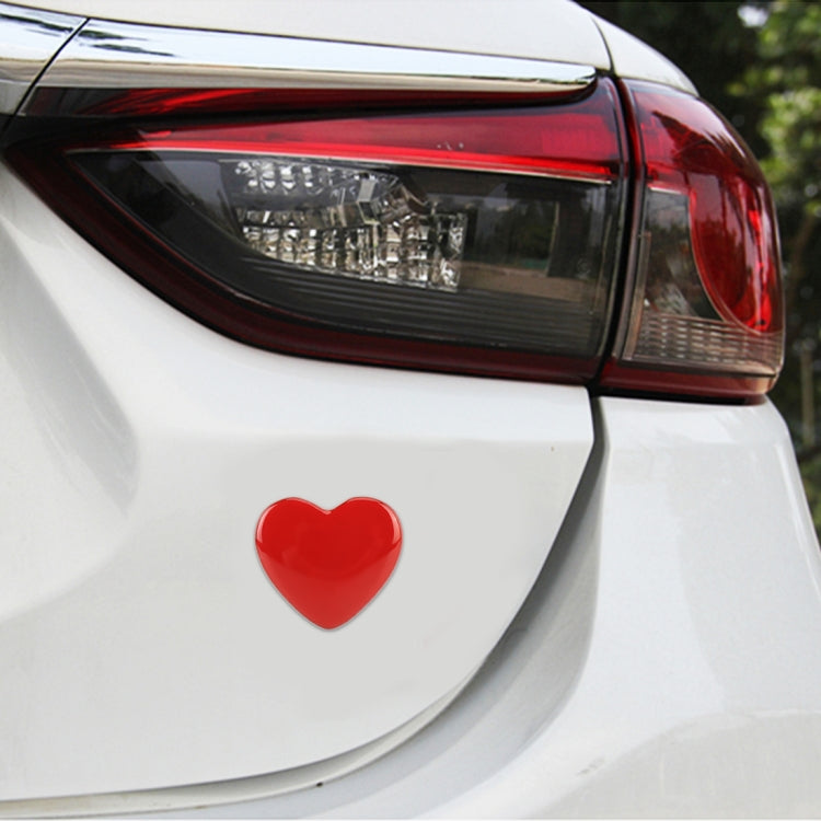 Heart Shape Car Metal Body Decorative Sticker (Red) by buy2fix