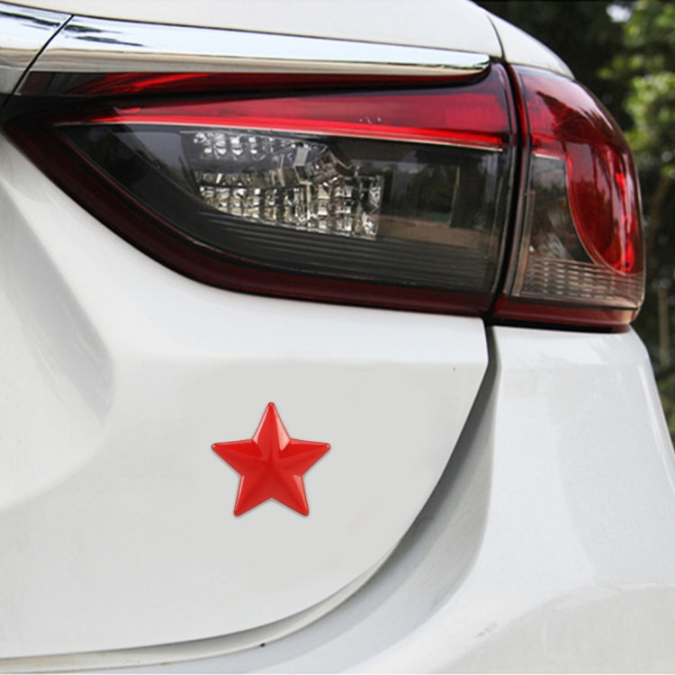 Star Pattern Car Metal Body Decorative Sticker (Red) by buy2fix