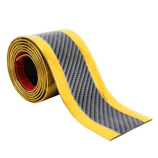 Universal Electroplate Carbon Fibre Car Door Threshold Decoration Strip Decorative Sticker, Size : 5CM x 2M (Gold) by buy2fix