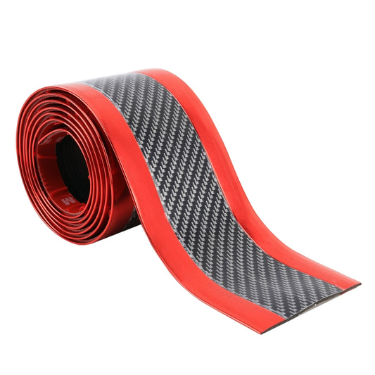 Universal Electroplate Carbon Fibre Car Door Threshold Decoration Strip Decorative Sticker, Size : 7CM x 2M (Red) by buy2fix