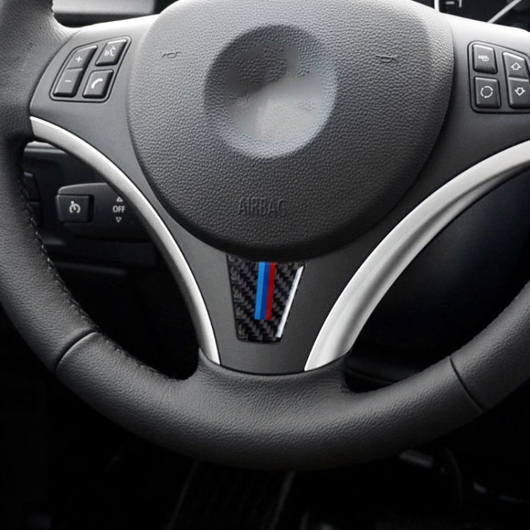 Car Carbon Fiber Steering Wheel Decorative Sticker for BMW E90 / E92 by buy2fix