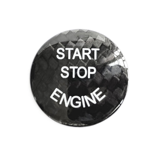 Car Carbon Fiber Engine Start Button Decoration Cover Trim for BMW E Chassis (Black) by buy2fix