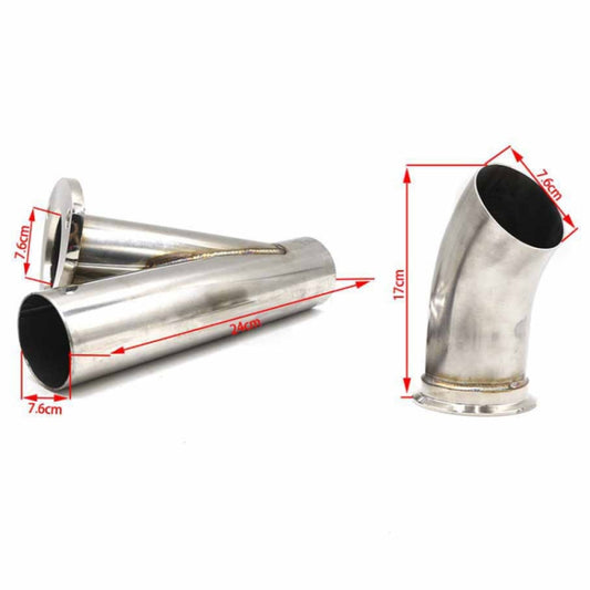 CNSPEED Stainless Steel Car Remote Control Electric Exhaust Valve Pipe Set, Size: 2.5 inch by buy2fix