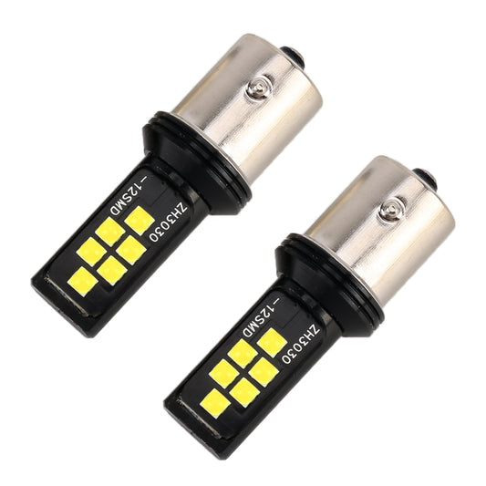 2 PCS 1156 DC9-16V / 3.5W Car Auto Turn Lights 12LEDs SMD-ZH3030 Lamps, with Constant Current(White Light) by buy2fix