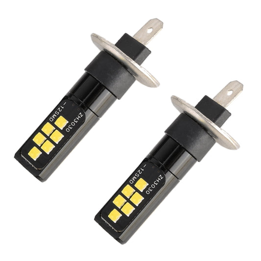 2 PCS H1 DC9-16V / 3.5W / 6000K / 320LM Car Auto Fog Light 12LEDs SMD-ZH3030 Lamps, with Constant Current (White Light) by buy2fix
