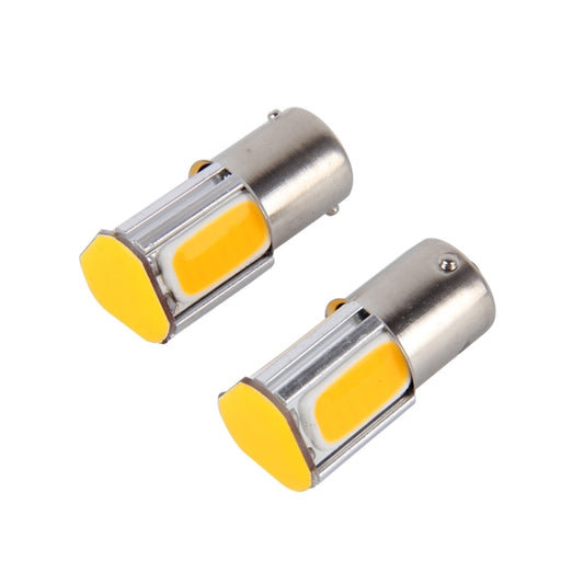 2 PCS 1156/Ba15s 5W 4 COB LEDs Car Turn Light, DC 12V(Yellow Light) by buy2fix