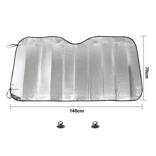 General Purpose Epe Car Sun Visor Before The File, Size: 140cm x 70cm(Silver) by buy2fix