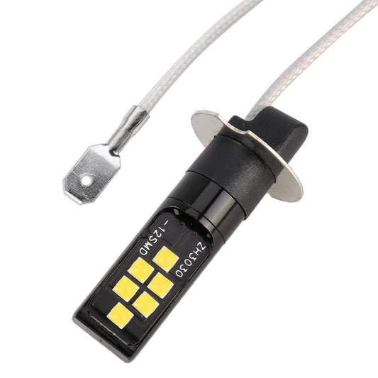2 PCS H3 DC9-16V / 3.5W / 6000K / 320LM Car Auto Fog Light 12LEDs SMD-ZH3030 Lamps, with Constant Current (White Light) by buy2fix