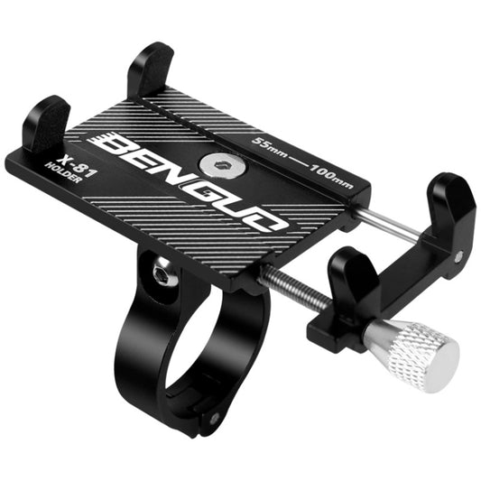 Motorcycle Handlebar Aluminum Alloy Phone Bracket(Black) by buy2fix