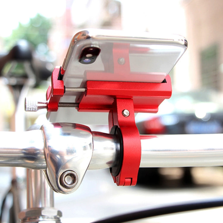 Motorcycle Handlebar Aluminum Alloy Phone Bracket(Silver) by buy2fix