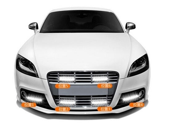 2 PCS LD-008 5730-9SMD 15W 1500 LM 7000K White Light Daytime Running Light.DC 12V by buy2fix