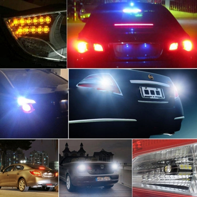 2 PCS T20/7440 10W 1000 LM 6000K White + Yellow Light DRL&Turn Light with 42 SMD-2835-LED Lamp,DC 12-24V by buy2fix