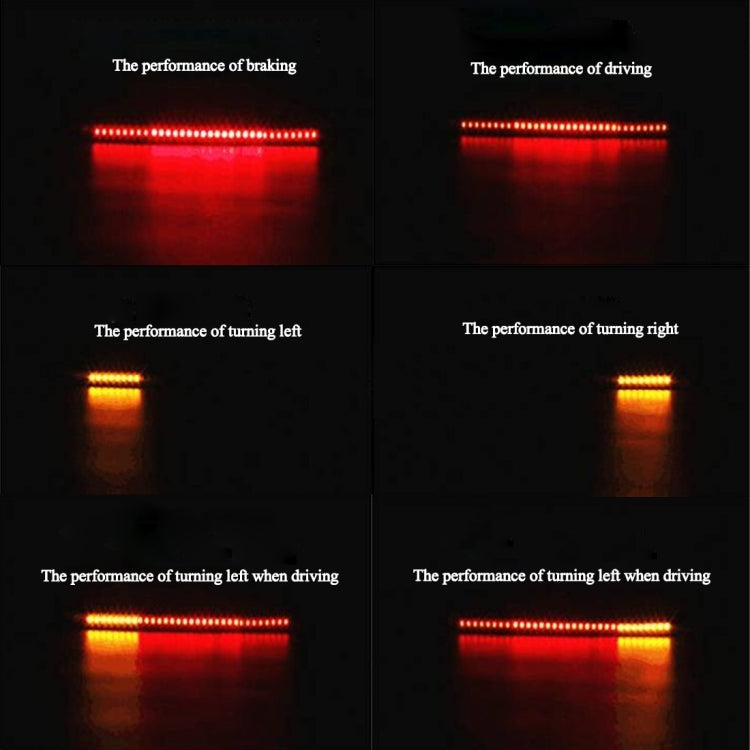 5W 12V 300LM Red+Yellow Light 32 LED Brake lights For Motorcycle, Cable Length:50cm by buy2fix
