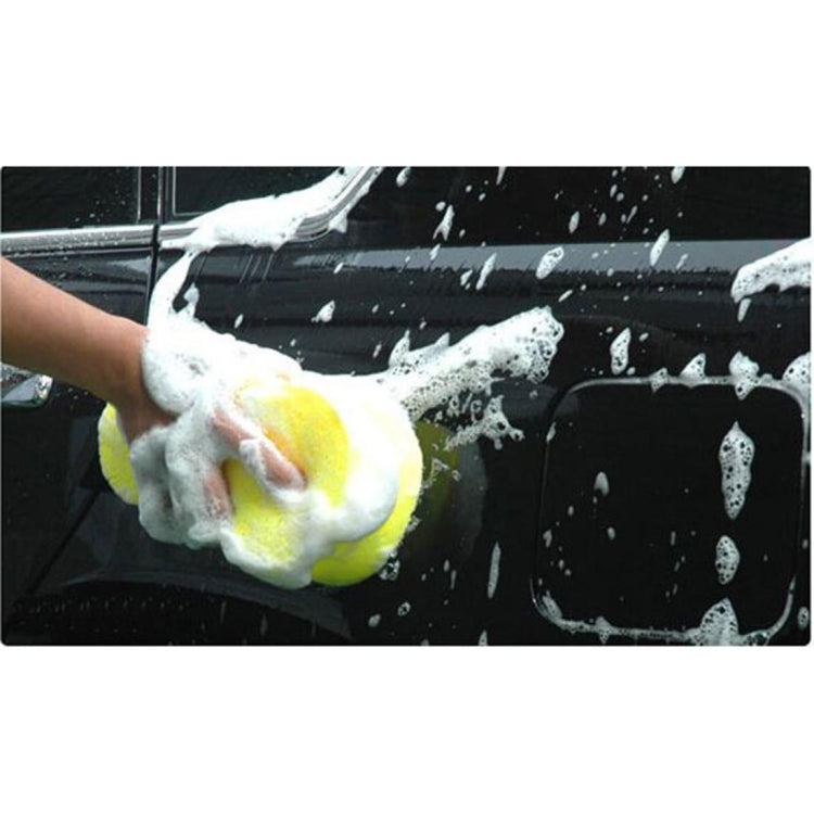 5 PCS Household Cleaning Sponge Yellow Car Wash Sponge With Macropores by buy2fix
