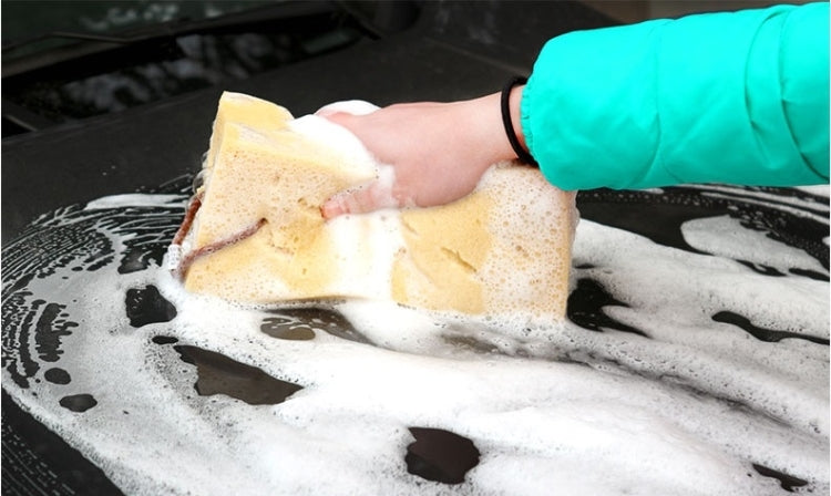 Car Care Wear-resistant Brown Soft Sponge Car Wash Cleaning Pad(Yellow) by buy2fix