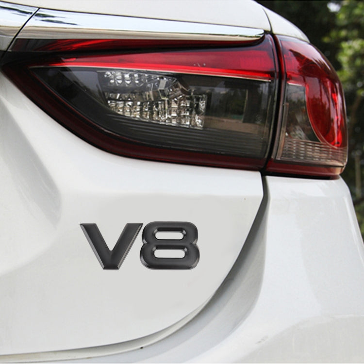 V8 Separate Shape Car Metal Body Decorative Sticker by buy2fix