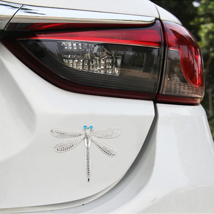 Dragonfly Shape Car Metal Body Decorative Sticker (Silver) by buy2fix