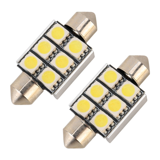 10 PCS 36mm DC12V / 2W / 7000K / 80LM 6LEDs SMD-5050 Car Reading Lamp(White Light) by buy2fix
