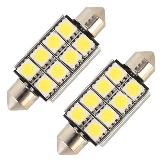 10 PCS 41mm DC12V / 2W / 7000K / 80LM 8LEDs SMD-5050 Car Reading Lamp(White Light) by buy2fix