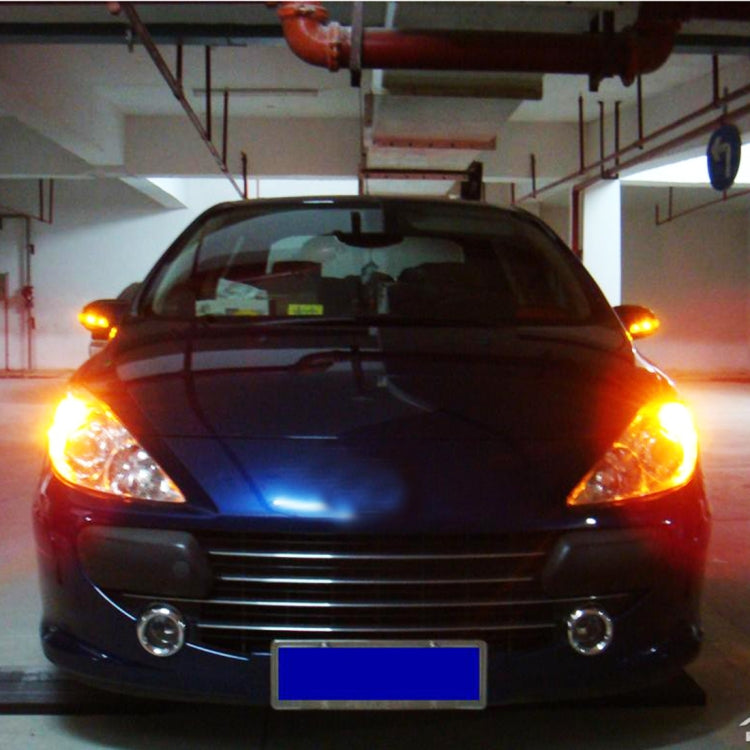 2 PCS T20 / 7440 DC12V / 18W / 1080LM Car Auto Turn Lights with SMD-3014 Lamps (Yellow Light) by buy2fix