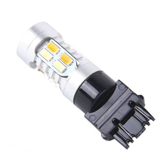 2 PCS T25/3157 10W 1000 LM 6000K White + Yellow Light Turn Signal Light with 20 SMD-5730-LED Lamps And Len. DC 12-24V by buy2fix