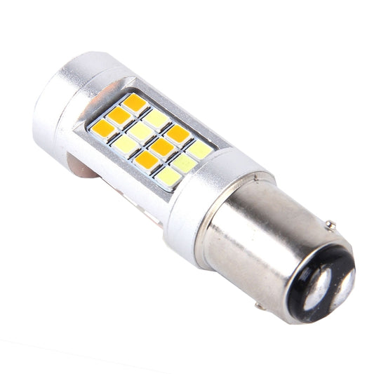 2 PCS 1157 10W 1000 LM 6000K White + Yellow Light Turn Signal Light with 42 SMD-2835-LED Lamps And Len. DC 12-24V by buy2fix