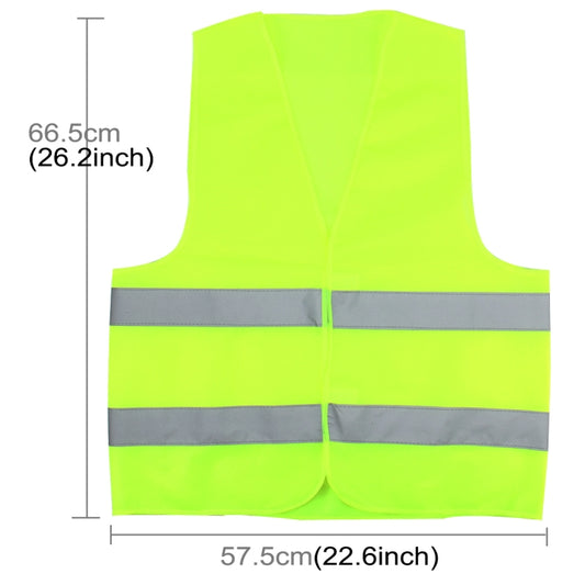 XL Reflective Fluorescent Vest Safty Cloth Driving School Construction Traffic Safty Warning Working Cloth(Fluorescent Green) by buy2fix