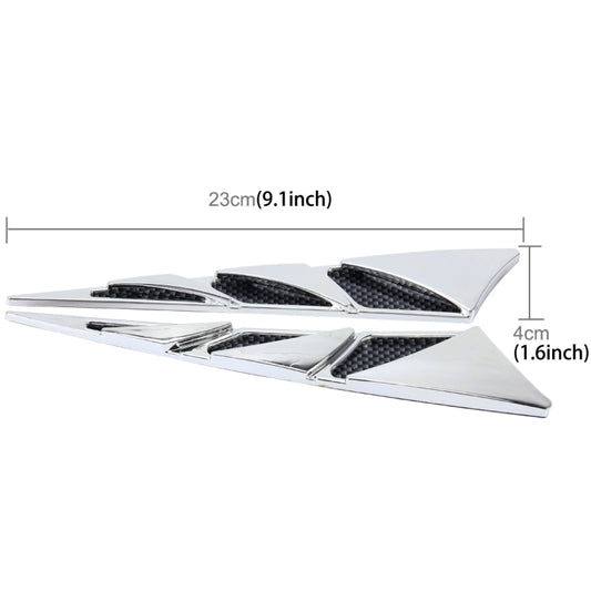 YI-226 2 PCS Car Side Air Intake Flow Vent Fender Decorative Stickers Cover by buy2fix