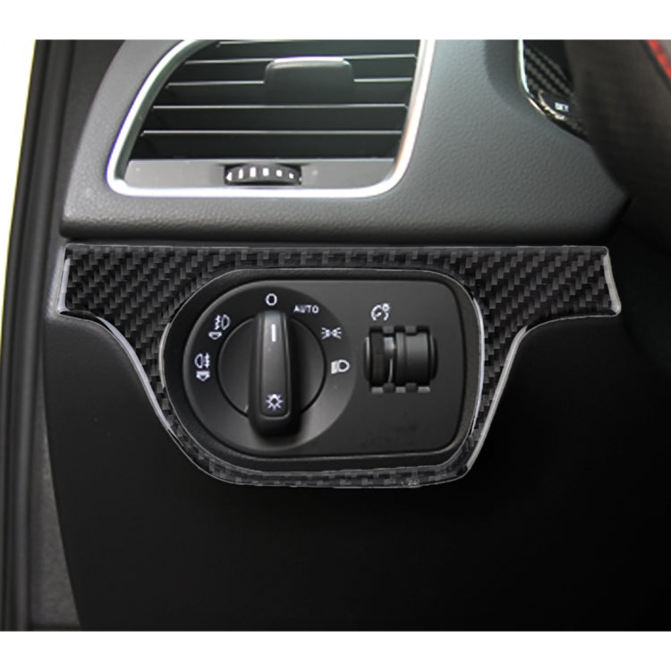 Carbon Fibre Car Headlight Switch Decorative Sticker for Audi Q3 2013-2018 by buy2fix