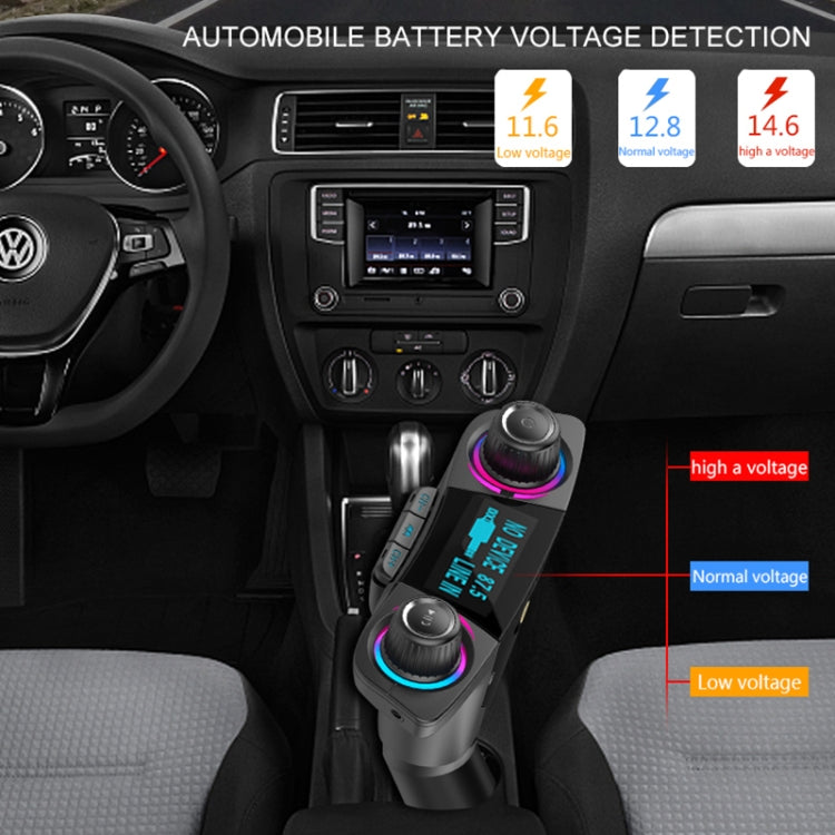 BT06 Dual USB Charging Smart Bluetooth 4.0 + EDR FM Transmitter MP3 Music Player Car Kit with 1.3 inch LED Screen, Support Bluetooth Call, TF Card & U Disk by buy2fix