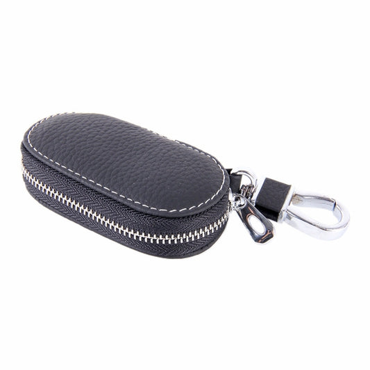 Universal Leather Crocodile Texture Waist Hanging Zipper Wallets Key Holder Bag (No Include Key)(Black) by buy2fix