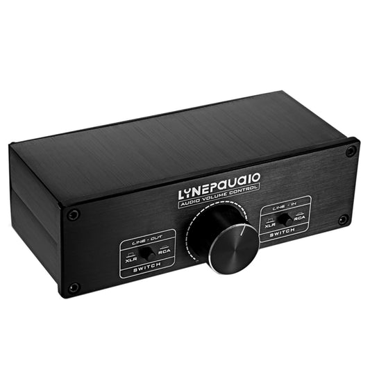LINEPAUDIO A967 Full-balanced Passive PreAmp Active Speaker Two-channel Volume Controller(Black) by buy2fix